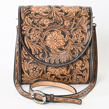 American Darling CrossBody Hand Tooled Full Grain Genuine Leather Western Women Bag Handbag Purse | for Cute